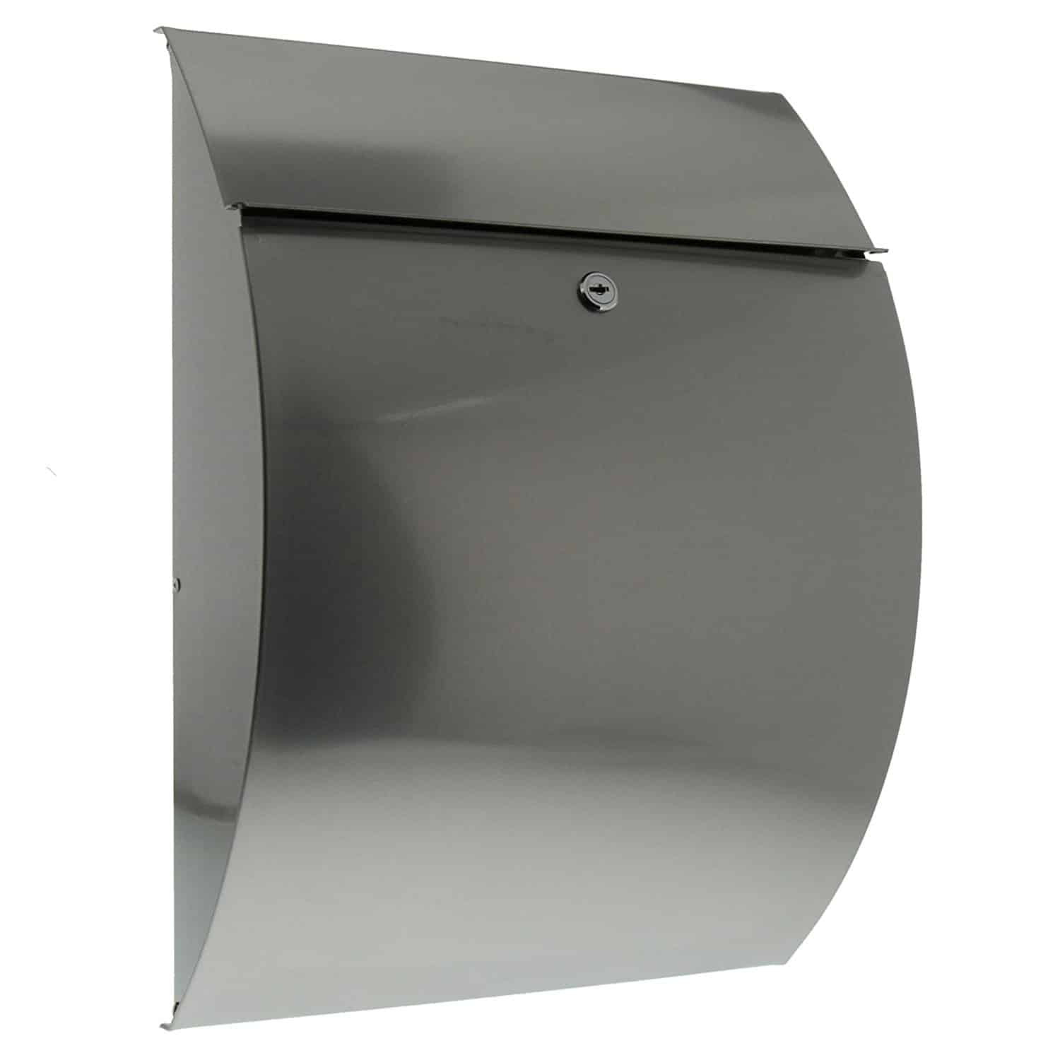 Riviera Steel Post Box - Stainless Steel